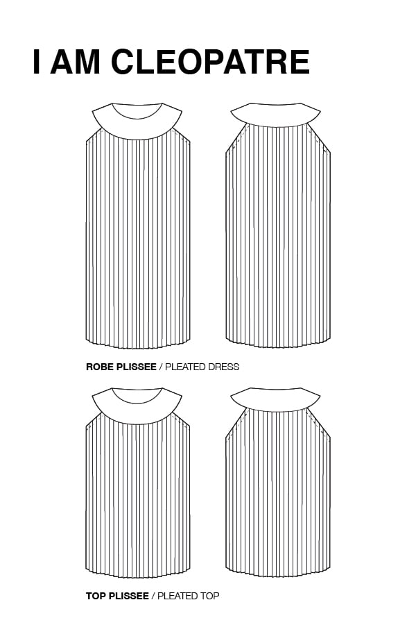 I-AM-Patterns-Robe-Top-plisse-Cleopatre-dessin-technique
