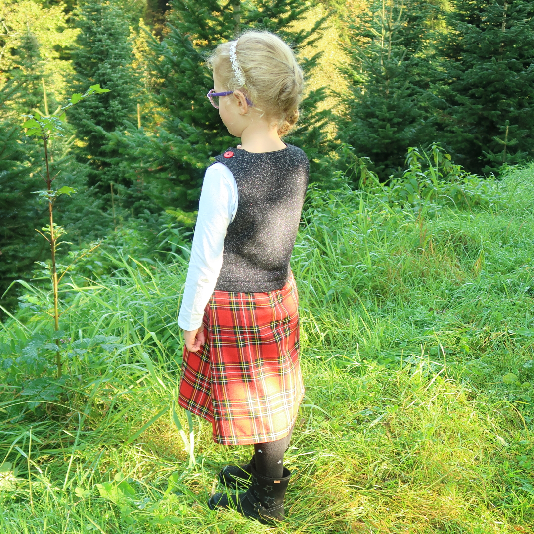 Robe Sophie hiver version ecossaise dos