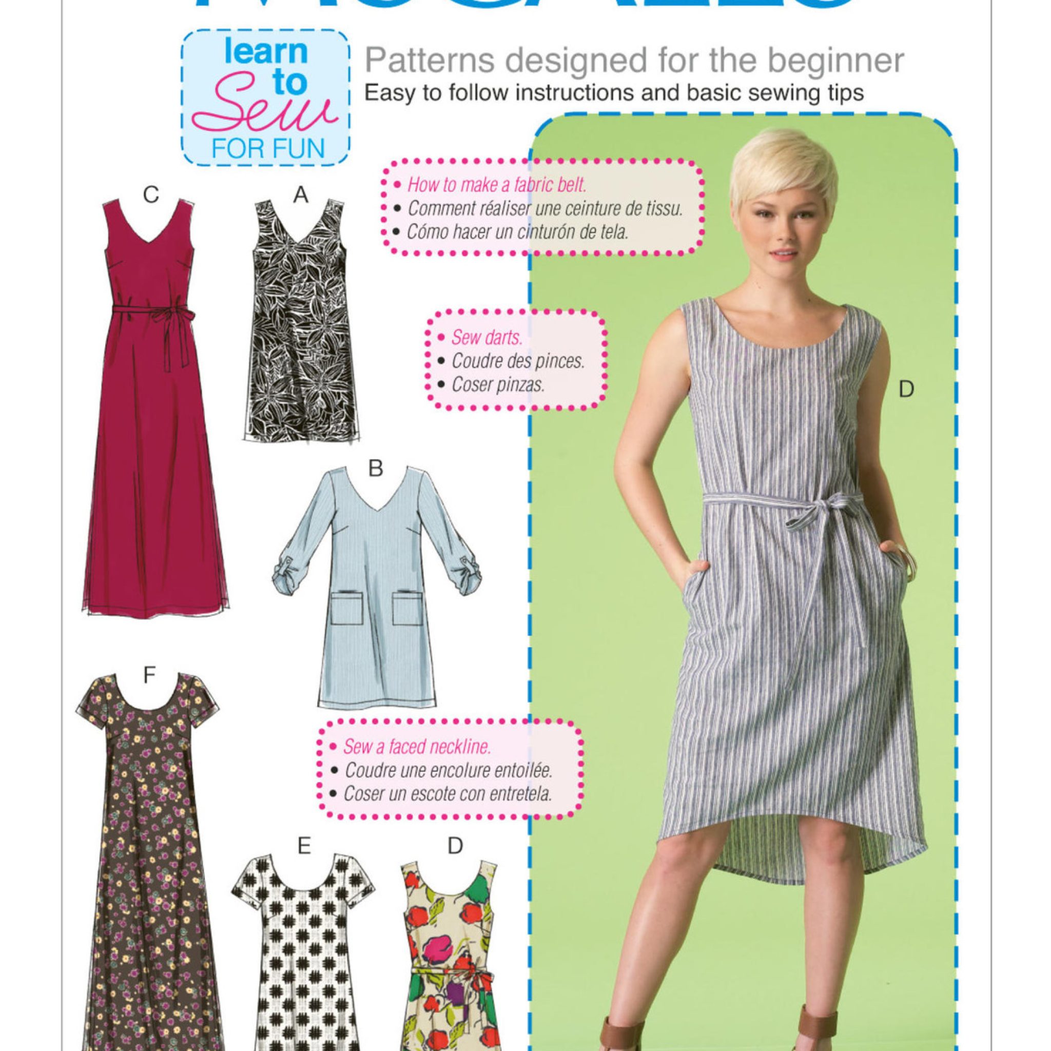 Patterns Robes Paris Robes pull et ceinturée pour femmes - Polaris Patterns