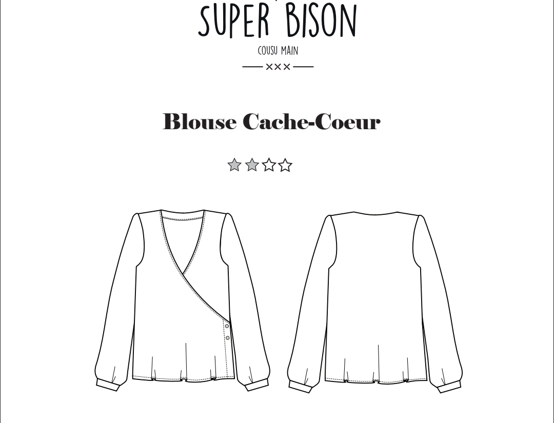 Blouse cache coeur - Polaris Patterns
