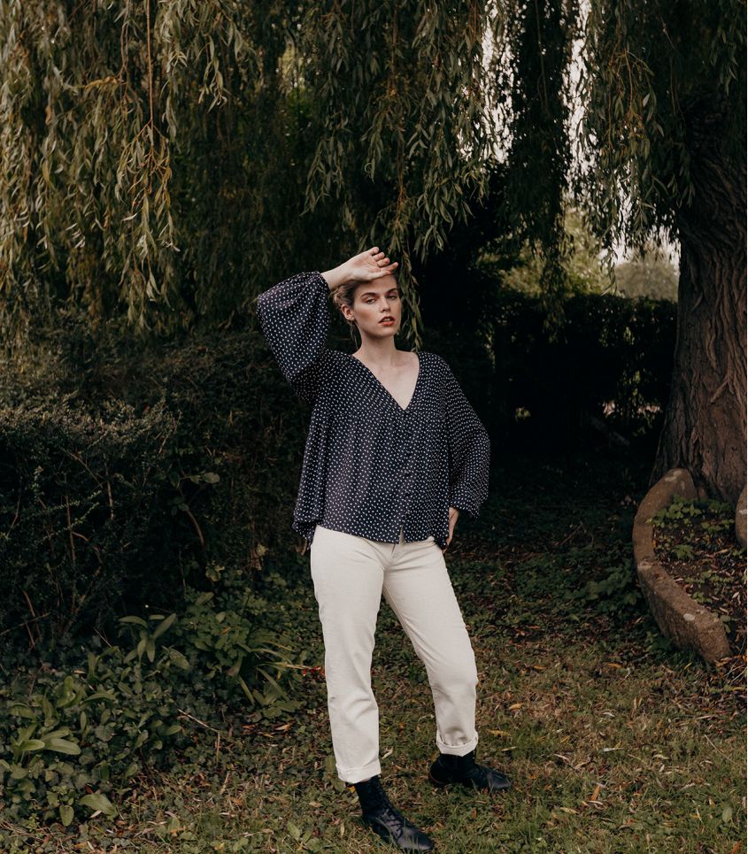 blouse castagnette manches bouffantes 3