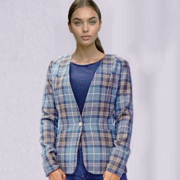 veste ginger en ecossais revu - Les Patronnes